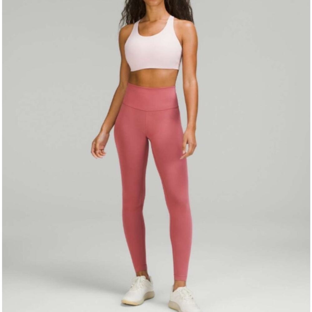 Lululemon Wunder train high rise leggings pink womens size 2